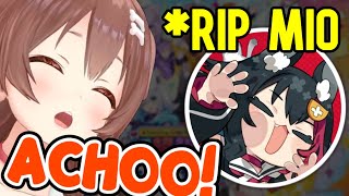 Korone Unleashes a Massive Sneeze Almost Kills Mio Hololive [upl. by Nanek901]