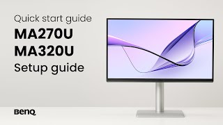 BenQ MA270UMA320U monitor Unboxing amp quick start guide [upl. by Dressler]