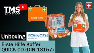 Unboxing SÖHNGEN Erste Hilfe Koffer QUICK CD DIN 13157  Erstehilfeshopde [upl. by Schroer468]