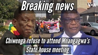 🟨VP Chiwenga refuse to attend Mnangagwas State house meeting 🇿🇼 [upl. by Volpe]