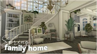 Bloxburg  Realistic Elegant TwoStory Spring Family Home  Roblox  House Build [upl. by Ardnoek]