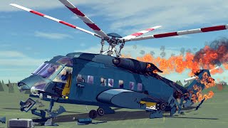 Helicopter Crashes Midair Collisions amp Hard Landings 14  Besiege [upl. by Ashely]