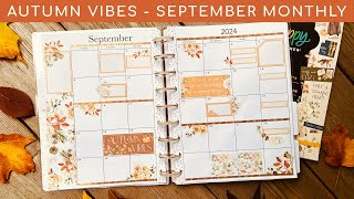 Plan with me  September Monthly Spread  Happy Planner [upl. by Patsy]