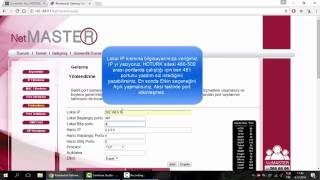 NETMASTER Kablonet Uydunet Modemlerde Port Açma [upl. by Naltiak]