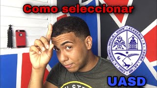 COMO SELECCIONAR MATERIA EN LA UASD 2020 [upl. by Player]