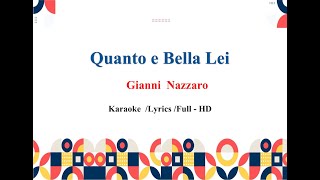 Quanto e Bella Lei Gianni Nazzaro Karaoke [upl. by Airec]