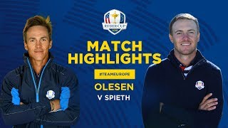 Olesen vs Spieth  Ryder Cup Sunday Singles Highlights [upl. by Rosecan]