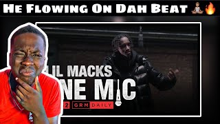 American Reaction To Lil Macks  One Mic Freestyle  GRM Daily [upl. by Yelyac]