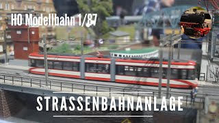 H0 Modellstraßenbahn  Straßenbahnanlage mit Hubbrücke [upl. by Eerdna]