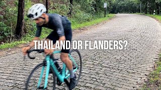 Steep COBBLED climbs in Thailand [upl. by Ariada]