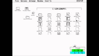 FreeGEM 12 on MS DOS 622 on Virtual PC [upl. by Salter868]