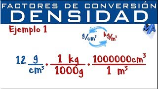 Conversión de unidades de Densidad  Ejemplo 1 [upl. by Ryley]