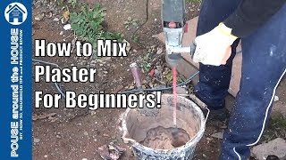 How to mix plaster Mixing plaster made easy Plastering tips for beginners [upl. by Enitsirk132]