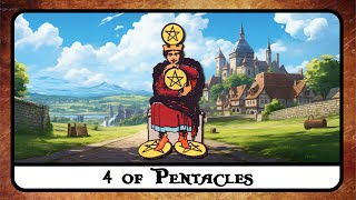 4 of Pentacles Tarot Card Meaning ☆ Reversed Secrets History ☆ [upl. by Matty]