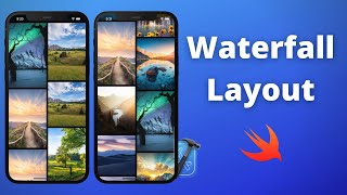 Swift Waterfall CollectionView Layout 2021 Xcode 12 Swift 5  iOS Development [upl. by Uhile]