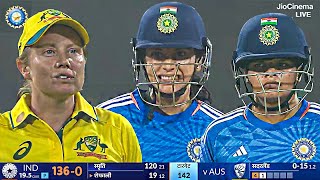 India vs Australia Women 1st T20 Full Match Highlights IND vs AUS Women 1ST T20 Highlights Smriti [upl. by Adna96]