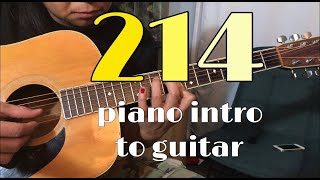 214 piano intro to guitar lesson [upl. by Latimer]