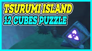 ALL 12 Tsurumi Island Cube Puzzle Solved in a Sec  Genshin Impact [upl. by Brand]