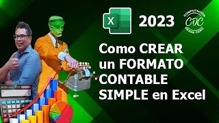 Como CREAR un FORMATO CONTABLE SIMPLE en Excel [upl. by Dijam486]