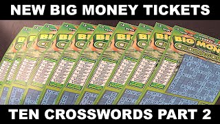 Ten New Big Money Scratch Cards  Crosswords Only  Part 2 [upl. by Garibald942]