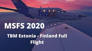 Microsoft Flight Simulator  TBM 930 Estonia  Finland  Full Flight [upl. by Valeda]