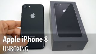 iPhone 8 Unboxing Telefon cu ecran de 47 inch spate din sticlă [upl. by Enelam]