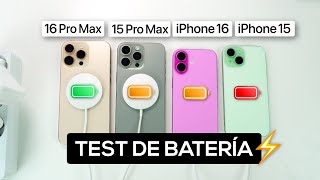 TEST de CARGA de BATERÍA en iPhone 16 vs 15 vs 14 🔋 Esto no me lo esperaba… [upl. by Rosene]