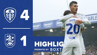 Highlights  Leeds United 41 Huddersfield Town  EFL Championship [upl. by Ariaet573]