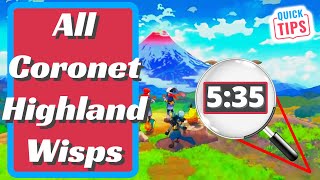 All Coronet Highland Wisps  Pokemon Legends Arceus  Coronet Highland Wisps Location Guide [upl. by Pauly]