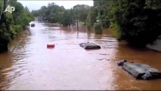 Raw Video National Guard Trucks Submerged [upl. by Marieann]