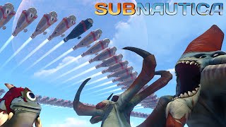 100 CYCLOPS SUBMARINES vs 1000 Reaper Leviathans Subnautica [upl. by Asenav]