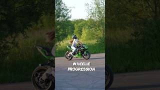 Wheelie progression from 1 day to 10 years 💪🏻 motorcycle [upl. by Bentlee]