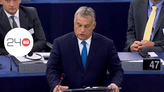 Így védekezett Orbán az Európai Parlamentben  24hu [upl. by Anastassia]