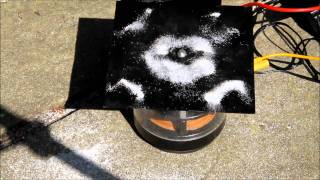 Sand on a vibrating plate makes crazy patterns Chladni [upl. by Carolyn]