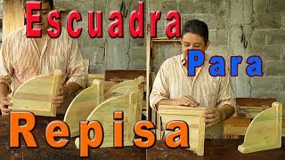 Cómo hacer una escuadra de madera para repisa [upl. by Ykcim]