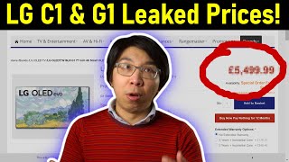 LG C1 amp G1 OLED Price Leaked  Cheaper vs CX amp GX at Launch [upl. by Abas210]