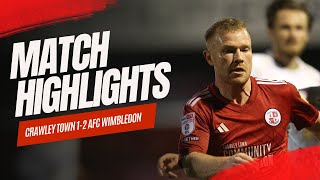 HIGHLIGHTS  AFC Wimbledon vs Crawley Town [upl. by Marka582]