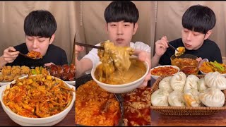 xiaowuasmr SPICY CHINESE FOOD BOIL CRISPY CHICKEN SICHUN SOUP BUN PAOPAO  EATING MUKBANG [upl. by Saylor312]