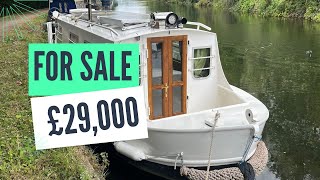 For Sale Narrow Boat Canal Boat 30 foot £29000 [upl. by Templeton]