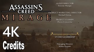 Assassins Creed Mirage Credits 4K [upl. by Nonah767]