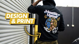 Exactly How I Made This Design and Printed This Hoodie  Step By Step [upl. by Lexis]