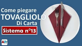 Come piegare tovagliolo di carta  Tovaglioli portaposate fai da te [upl. by Corbett181]