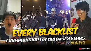 EVERY BLACKLIST INTERNATIONAL CHAMPIONSHIP for the past 3 YEARS   😮🏆 [upl. by Brawner320]