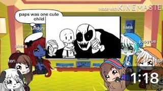 Undertale reacts to planktons voice over gasterORIGINAL [upl. by Gneh895]