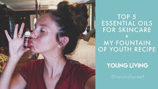 Top 5 Essential Oils for Skincare  Face Serum Recipe [upl. by Ellehctim]