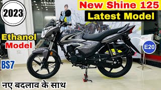 2023 New Honda Shine 125 BS7 E20😍Detailed Review  New Price  Changes  Mileage  Features  Update [upl. by Veriee910]