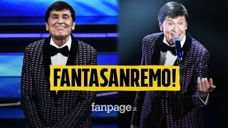 Sanremo 2022 Gianni Morandi torna in gara con quotApri tutte le portequot e urla quotFantasanremoquot [upl. by Nosirrag]