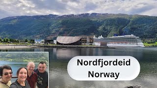 Nordfjordeid Norway on a PampO Cruise Onboard Britannia on a Norwegian Fjords Cruise [upl. by Eeliah]