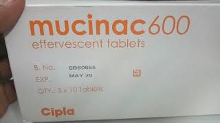 Mucinac 600 Tablet  Uses Sideeffects Reviews and Precautions in hindi [upl. by Shel]