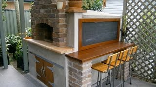 construction of a wood fired pizza bread oven [upl. by Dorion]